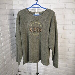 Green Brand Recycled Men's Size Large Green Straight Fit Sweat Shirt